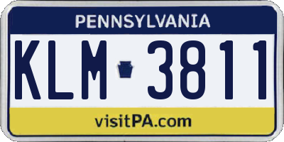 PA license plate KLM3811