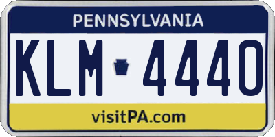 PA license plate KLM4440