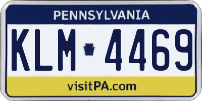 PA license plate KLM4469