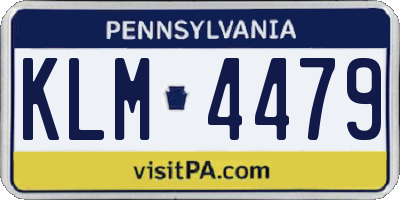 PA license plate KLM4479