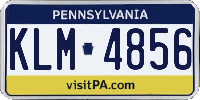 PA license plate KLM4856