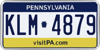 PA license plate KLM4879