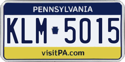 PA license plate KLM5015