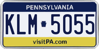 PA license plate KLM5055