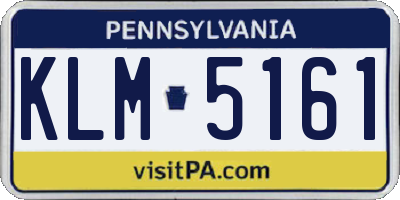 PA license plate KLM5161