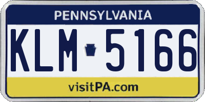 PA license plate KLM5166