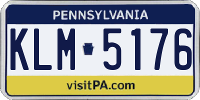PA license plate KLM5176