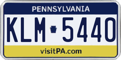 PA license plate KLM5440
