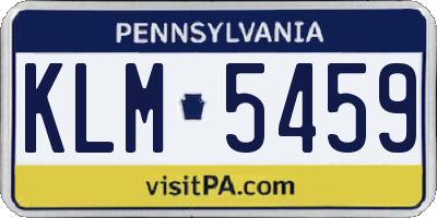 PA license plate KLM5459