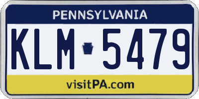 PA license plate KLM5479