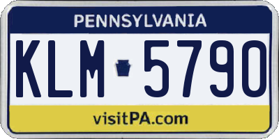 PA license plate KLM5790