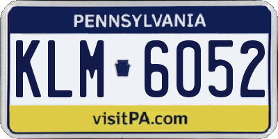 PA license plate KLM6052