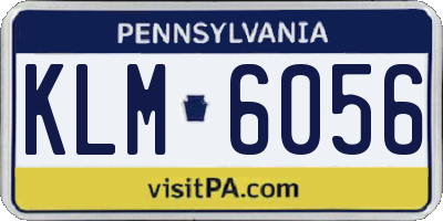 PA license plate KLM6056
