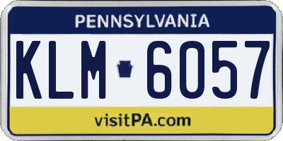 PA license plate KLM6057
