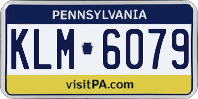 PA license plate KLM6079