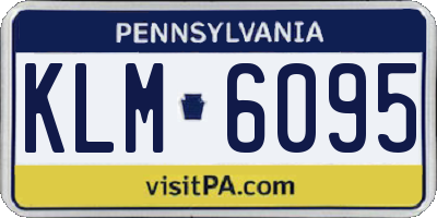 PA license plate KLM6095
