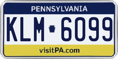 PA license plate KLM6099