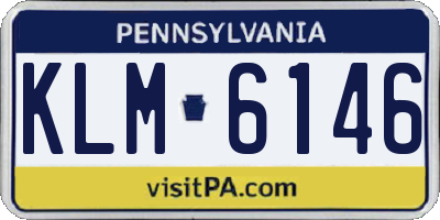 PA license plate KLM6146