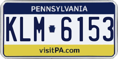 PA license plate KLM6153