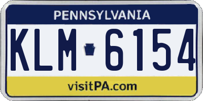 PA license plate KLM6154