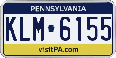 PA license plate KLM6155