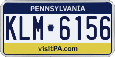 PA license plate KLM6156