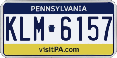 PA license plate KLM6157