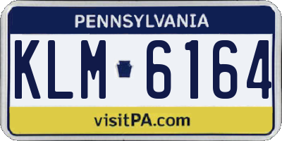 PA license plate KLM6164