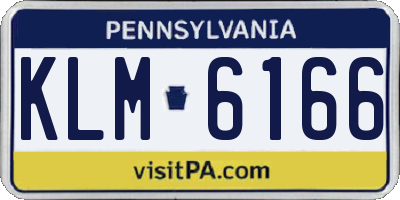 PA license plate KLM6166