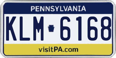 PA license plate KLM6168