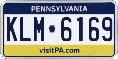 PA license plate KLM6169