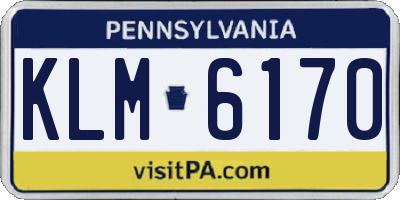 PA license plate KLM6170