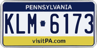 PA license plate KLM6173