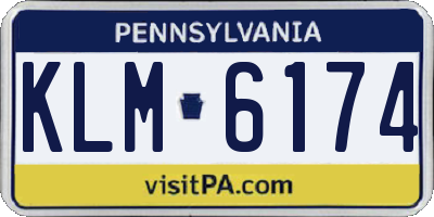 PA license plate KLM6174