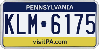 PA license plate KLM6175