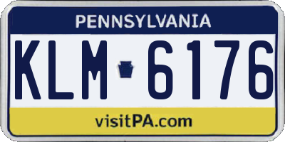 PA license plate KLM6176