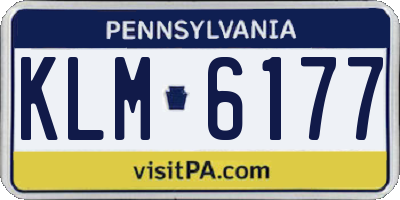 PA license plate KLM6177
