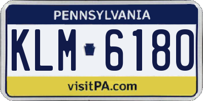 PA license plate KLM6180