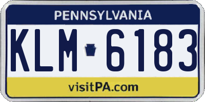 PA license plate KLM6183
