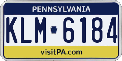 PA license plate KLM6184