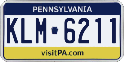 PA license plate KLM6211