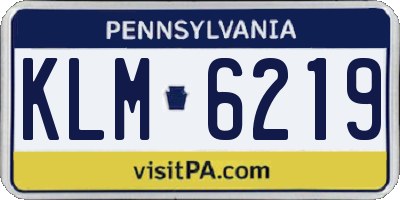 PA license plate KLM6219