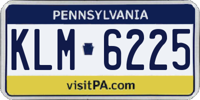 PA license plate KLM6225