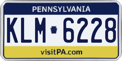 PA license plate KLM6228