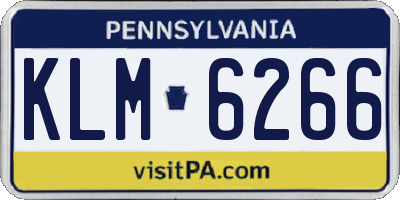 PA license plate KLM6266