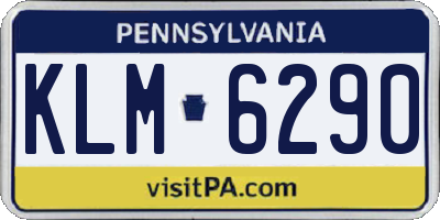 PA license plate KLM6290