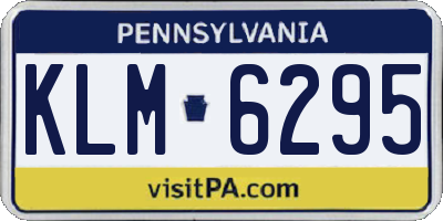 PA license plate KLM6295