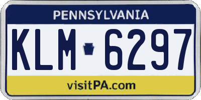 PA license plate KLM6297