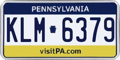 PA license plate KLM6379