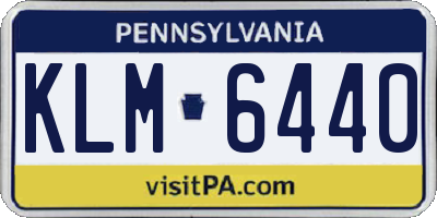 PA license plate KLM6440